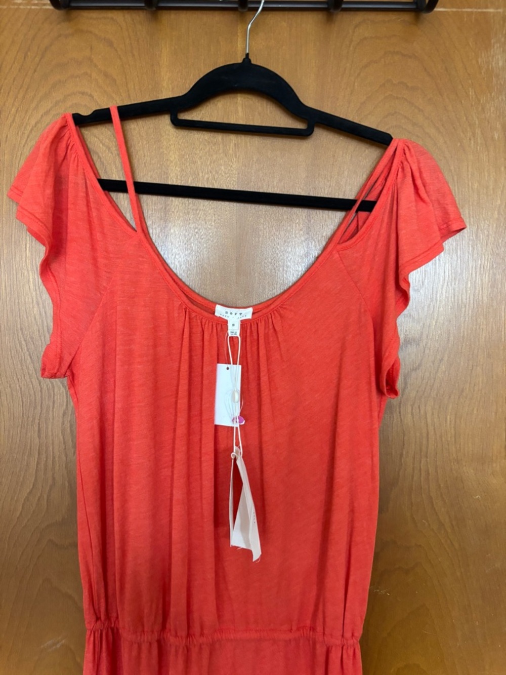 Joie Coral Off-Shoulder Maxi Dress